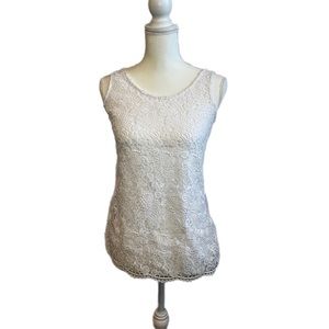 Attention Layered Lace Top White Size S